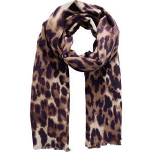 Mint Velvet Brown Leopard Print Scarf